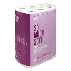 Perk Ultra Soft Two-Ply Standard Toilet Paper, Septic Safe, White, 154 Sheets/Roll, 24 Rolls/Pack (24380328)