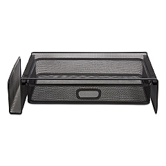 TRU RED Telestand Mesh Stand for Desktop Phone, 15.16 x 9.37 x 4.33, Black (24402463)
