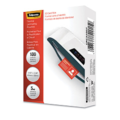 Fellowes Laminating Pouches, 5 mil, 3.88" x 2.63", Gloss Clear, 100/Pack (52015)