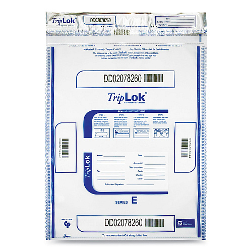 TripLOK Deposit Bag, Plastic, 15 x 20, Clear, 250/Carton (585048)