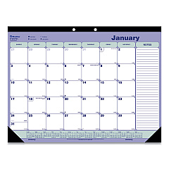Blueline Monthly Desk Pad Calendar, 21.25 x 16, White/Blue/Green Sheets, Black Binding, Black Corners, 12-Month (Jan to Dec): 2023 (C181731)