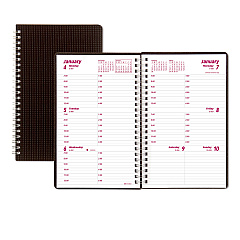 Brownline DuraFlex Weekly Planner, 8 x 5, Black Cover, 12-Month (Jan to Dec): 2023 (CB75VBLK)