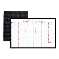 Brownline DuraFlex Weekly Planner, 11 x 8.5, Black Cover, 12-Month (Jan to Dec): 2023 (CB950VBLK)