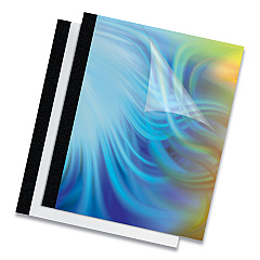 Fellowes Thermal Binding System Presentation Covers, Clear, 91 to 120 Sheet Capacity, 11 x 8.5, Unpunched, 10/Pack (5256601)