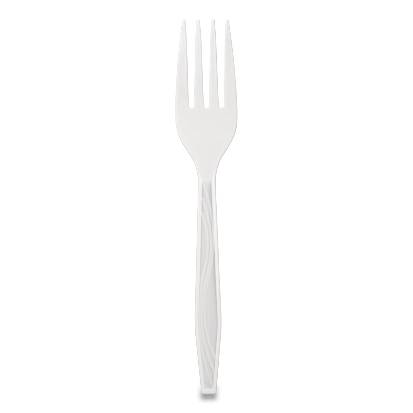 Berkley Square Elegant Dinnerware Heavyweight Cutlery, Polystyrene, Fork, White, 500/Box (1072010)