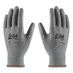 G-Tek GP Polyurethane-Coated Nylon Gloves, Small, Gray, 12 Pairs (33G125S)