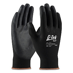 G-Tek GP Polyurethane-Coated Nylon Gloves, X-Large, Black, 12 Pairs (33B125XL)
