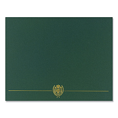 Great Papers! Classic Crest Certificate Covers, 9.38 x 12, Hunter, 5/Pack (903118)