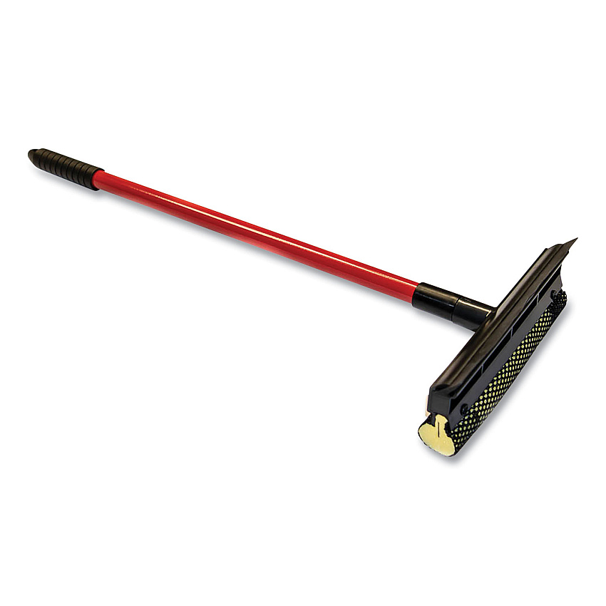 O'Dell Auto Window Squeegee, 8" Wide Blade, Heavy-Duty Mesh Sponge Head, 20" Handle (783627)
