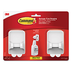 Command Spray Bottle Holder, 2.34 x 1.69 x 3.34, White, 2 Hangers/4 Strips/Pack (170092ES)