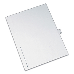 Avery Preprinted Legal Exhibit Side Tab Index Dividers, Allstate Style, 10-Tab, 11, 11 x 8.5, White, 25/Pack (82209)