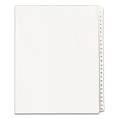 Avery Preprinted Legal Exhibit Side Tab Index Dividers, Allstate Style, 25-Tab, 1 to 25, 11 x 8.5, White, 1 Set, (1701) (01701)