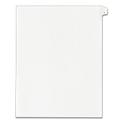 Avery Preprinted Legal Exhibit Side Tab Index Dividers, Allstate Style, 10-Tab, 1, 11 x 8.5, White, 25/Pack (82199)