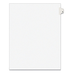 Preprinted Legal Exhibit Side Tab Index Dividers, Avery Style, 10-Tab, 2, 11 x 8.5, White, 25/Pack (11912)