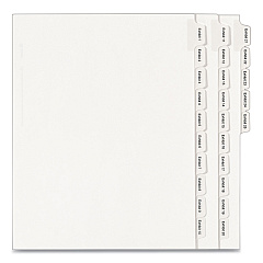 Avery Preprinted Legal Exhibit Side Tab Index Dividers, Allstate Style, 25-Tab, Exhibit 1 to Exhibit 25, 11 x 8.5, White, 1 Set (82106)