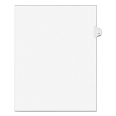 Preprinted Legal Exhibit Side Tab Index Dividers, Avery Style, 10-Tab, 6, 11 x 8.5, White, 25/Pack (11916)