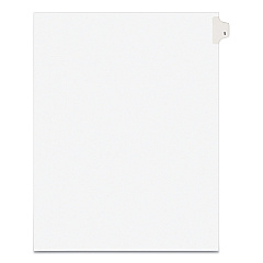 Preprinted Legal Exhibit Side Tab Index Dividers, Avery Style, 10-Tab, 1, 11 x 8.5, White, 25/Pack (11911)