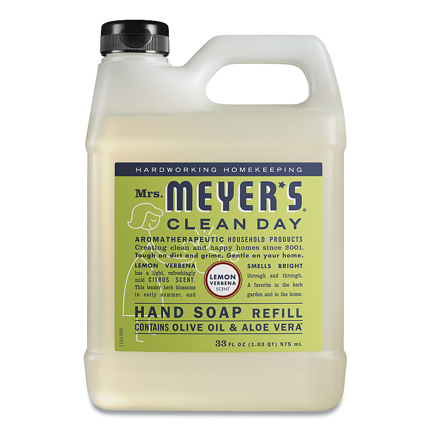 Mrs. Meyer's Clean Day Liquid Hand Soap Refill, Lemon Verbena, 33 oz (651327EA)