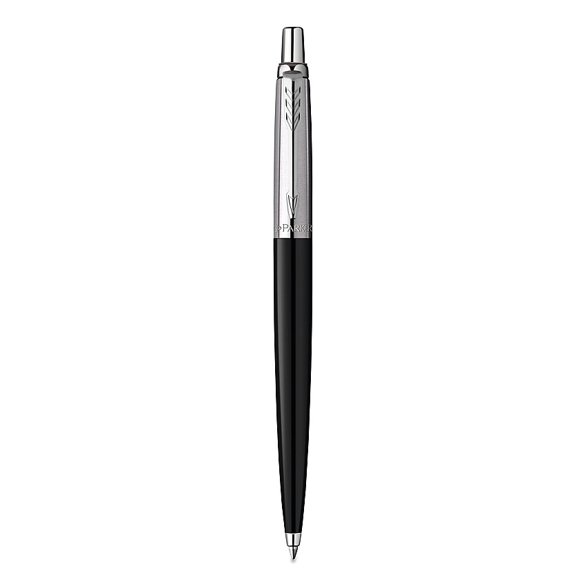 Parker Jotter Ballpoint Pen, Retractable, Medium 0.7 mm, Blue Ink, Black Barrel (2096873)