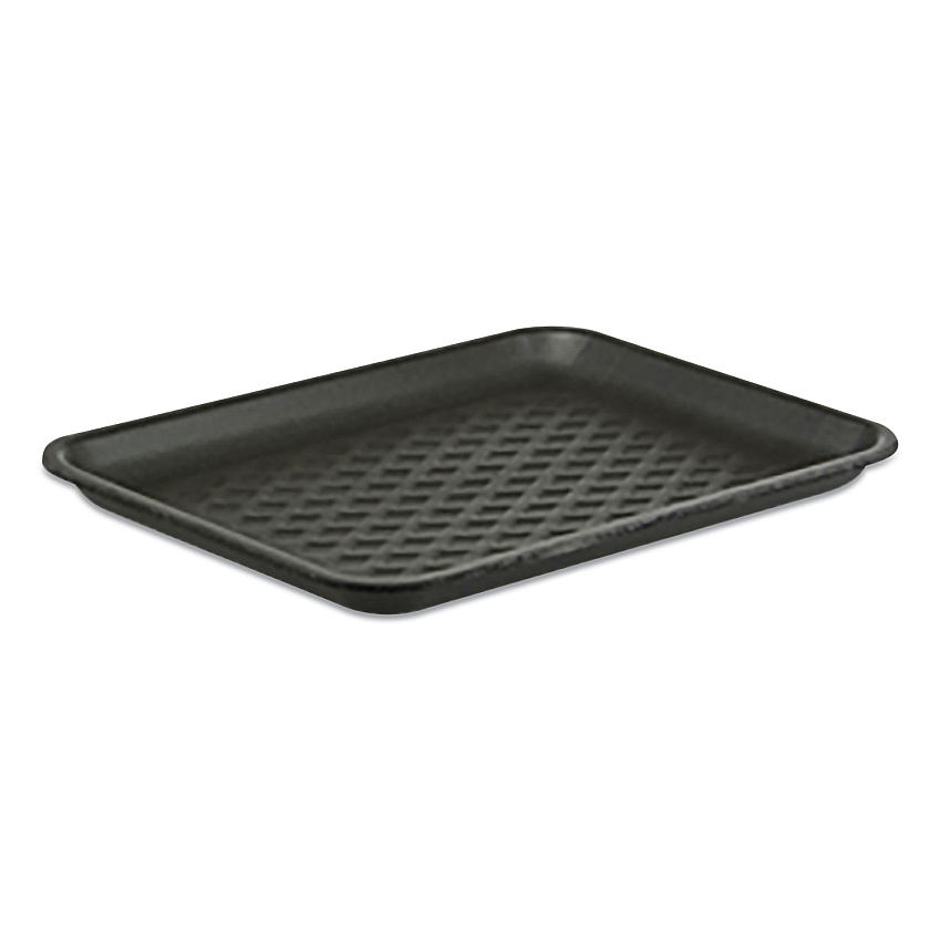 Pactiv Evergreen Supermarket Tray, #27S, 15 x 5.5 x 0.93, Black, 250/Carton (51P927S)