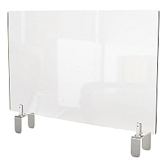 Ghent Clear Partition Extender with Attached Clamp, 42 x 3.88 x 18, Thermoplastic Sheeting (PEC1842A)