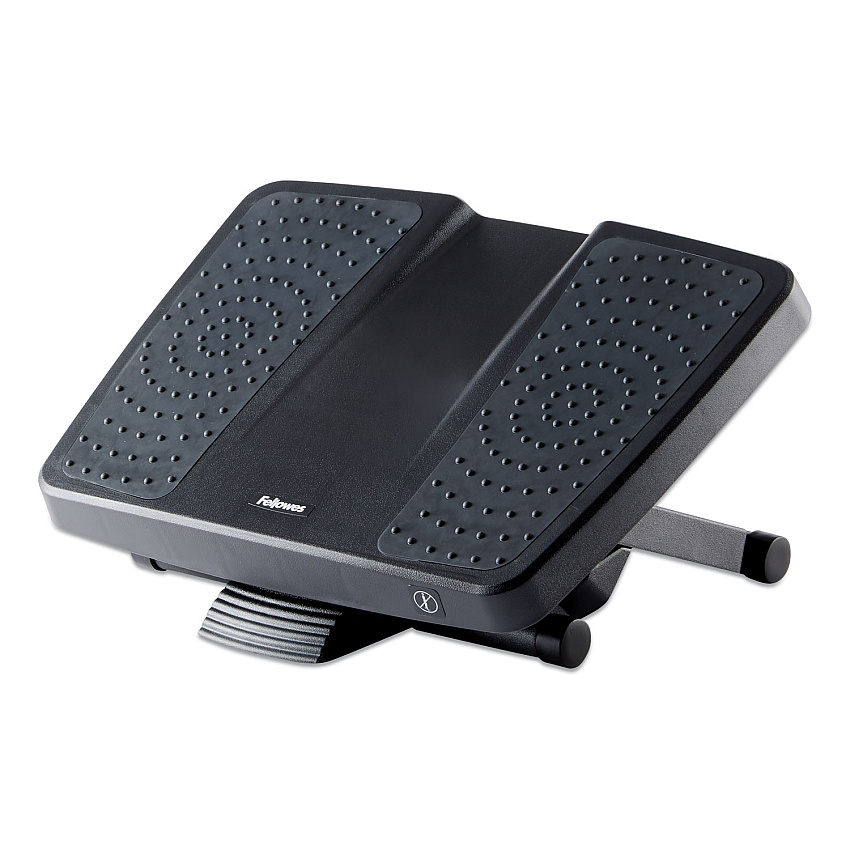 Fellowes Ultimate Foot Support, HPS, 17.75w x 13.25d x 6.5h, Black/Gray (8067001)