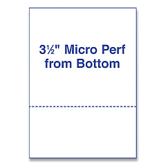 Alliance Perforated and Punched Laser Cut Sheets, Micro-Perforated 3.5" from Bottom, 24 lb Bond Weight, 8.5 x 11, White, 500/Ream (30034)