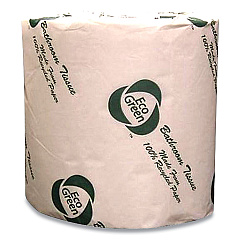 Eco Green Recycled 2-Ply Standard Toilet Paper, Septic Safe, White, 550 Sheets/Roll, 80 Rolls/Carton (EB8543)