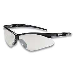 Bouton Anser Optical Safety Glasses, Anti-Scratch, Clear Lens, Black Frame (250AN10114)