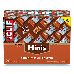CLIF Bar Energy Bar, Mini Crunchy Peanut Butter, 0.99 oz Bar, 20/Box (CCC36412)
