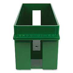 CONTROLTEK Extra-Capacity Coin Tray, Dimes, 1 Compartment, Denomination and Capacity Etched On Side, 10.5 x 4.75 x 5, Plastic, Green (560166)