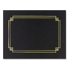 Great Papers! Premium Textured Certificate Holder, 12.65 x 9.75, Black, 3/Pack (938603)
