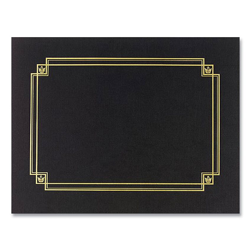 Great Papers! Premium Textured Certificate Holder, 12.65 x 9.75, Black, 3/Pack (938603)