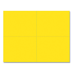 Great Papers! Printable Postcards, Inkjet, Laser, 110 lb, 5.5 x 4.25, Bright Yellow, 200 Cards, 4 Cards/Sheet, 50 Sheets/Pack (951840)