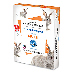 Hammermill Fore Multipurpose Print Paper, 96 Bright, 3-Hole, 20 lb Bond Weight, 8.5 x 11, White, 500 Sheets/Ream (103275)