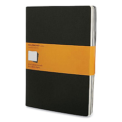 Moleskine Cahier Journal, 1 Subject, Narrow Rule, Black Cover, 10 x 7.5, 3/Pack (705038)