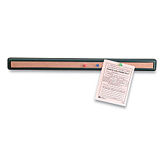 Officemate Verticalmate Plastic Cork Bar, 19 x 0.88 x 1.5, Fabric Panel Mount, Gray (29212)