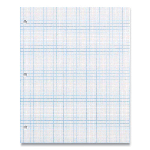 Pacon Composition Paper, 3-Hole, 8.5 x 11, 1/4", Quadrille: 4 sq/in, 500/Pack (2414)