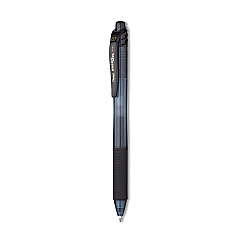 Pentel EnerGel-X Gel Pen, Retractable, Medium 0.7 mm, Black Ink, Black Barrel, 5/Pack (BL107BPS5A)