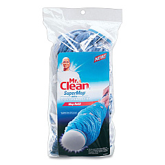 Mr. Clean SuperMop with Magic Eraser Mop Refill, Cotton, Blue (446997)