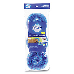 Dawn Poly Mesh Scrubbers, Blue, 3/Pack (437775)