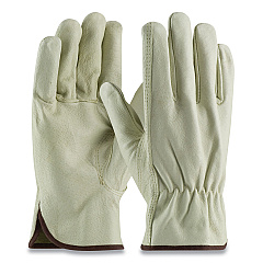 PIP Top-Grain Pigskin Leather Drivers Gloves, Economy Grade, Large, Gray (70361L)
