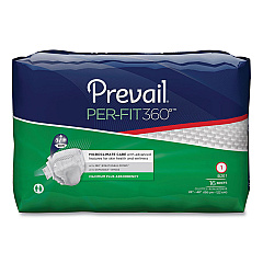 Prevail Per-Fit360 Degree Briefs, Maximum Plus Absorbency, Size 1, 26" to 48" Waist, 96/Carton (PFNG012)