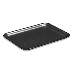 Pactiv Evergreen Supermarket Tray,  #4PZ, 9.25 x 7.25 x 1.38, Black, 400/Carton (51P904PZ)