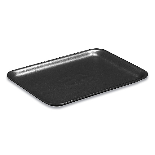 Pactiv Evergreen Supermarket Tray,  #4PZ, 9.25 x 7.25 x 1.38, Black, 400/Carton (51P904PZ)