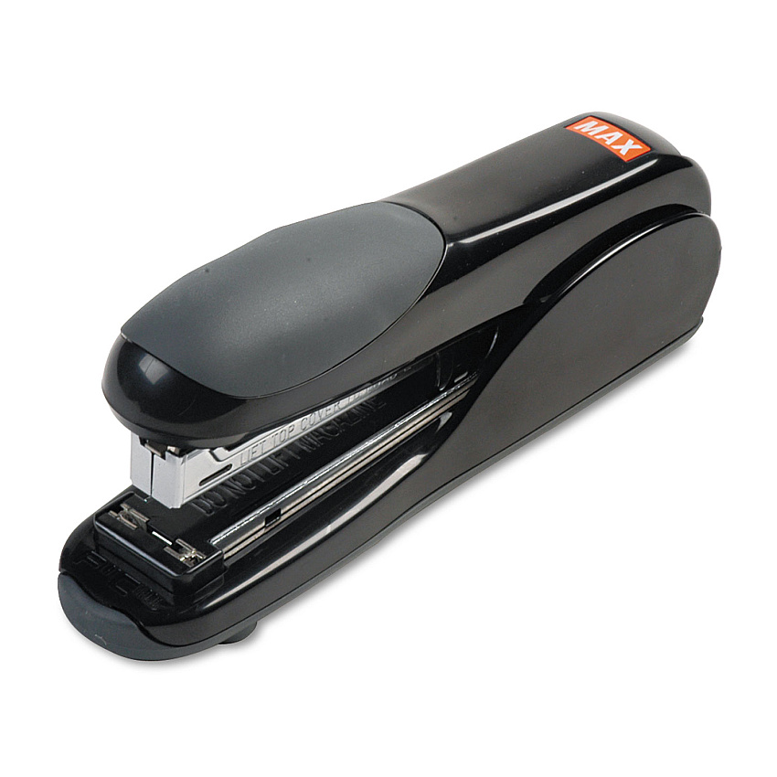 MAX Flat-Clinch Full Strip Standard Stapler, 30-Sheet Capacity, Black (HD50DFBK)