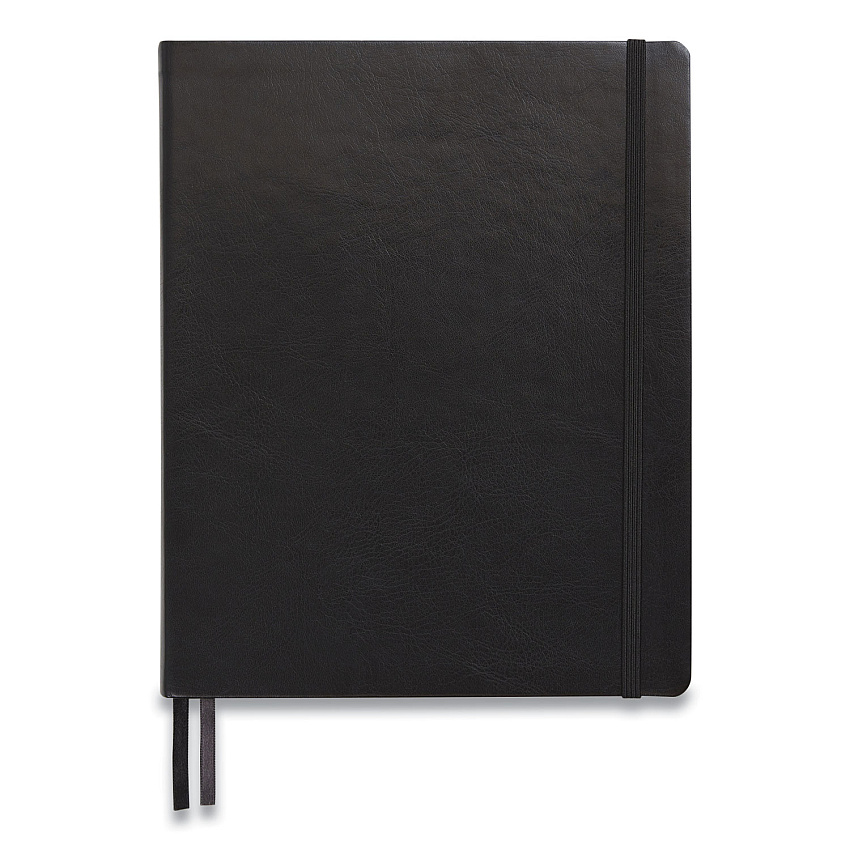 TRU RED Flexible-Cover Business Journal, 1 Subject, Narrow Rule, Black Cover, 10 x 8, 128 Sheets (24377303)