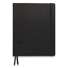 TRU RED Flexible-Cover Business Journal, 1 Subject, Dotted Rule, Black Cover, 10 x 8, 128 Sheets (24377315)