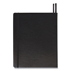 TRU RED Flexible-Cover Business Journal, 1 Subject, Quadrille Rule, Black Cover, 10 x 8, 128 Sheets (24377316)