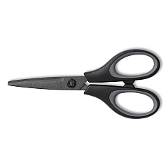 TRU RED Non-Stick Titanium-Coated Scissors, 5" Long, 2.36" Cut Length, Gun-Metal Gray Blades, Black/Gray Straight Handle (24380503)